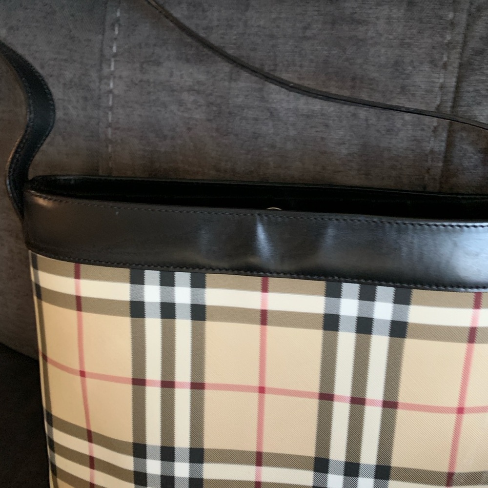 Burberry Beige and Black Plaid Bag